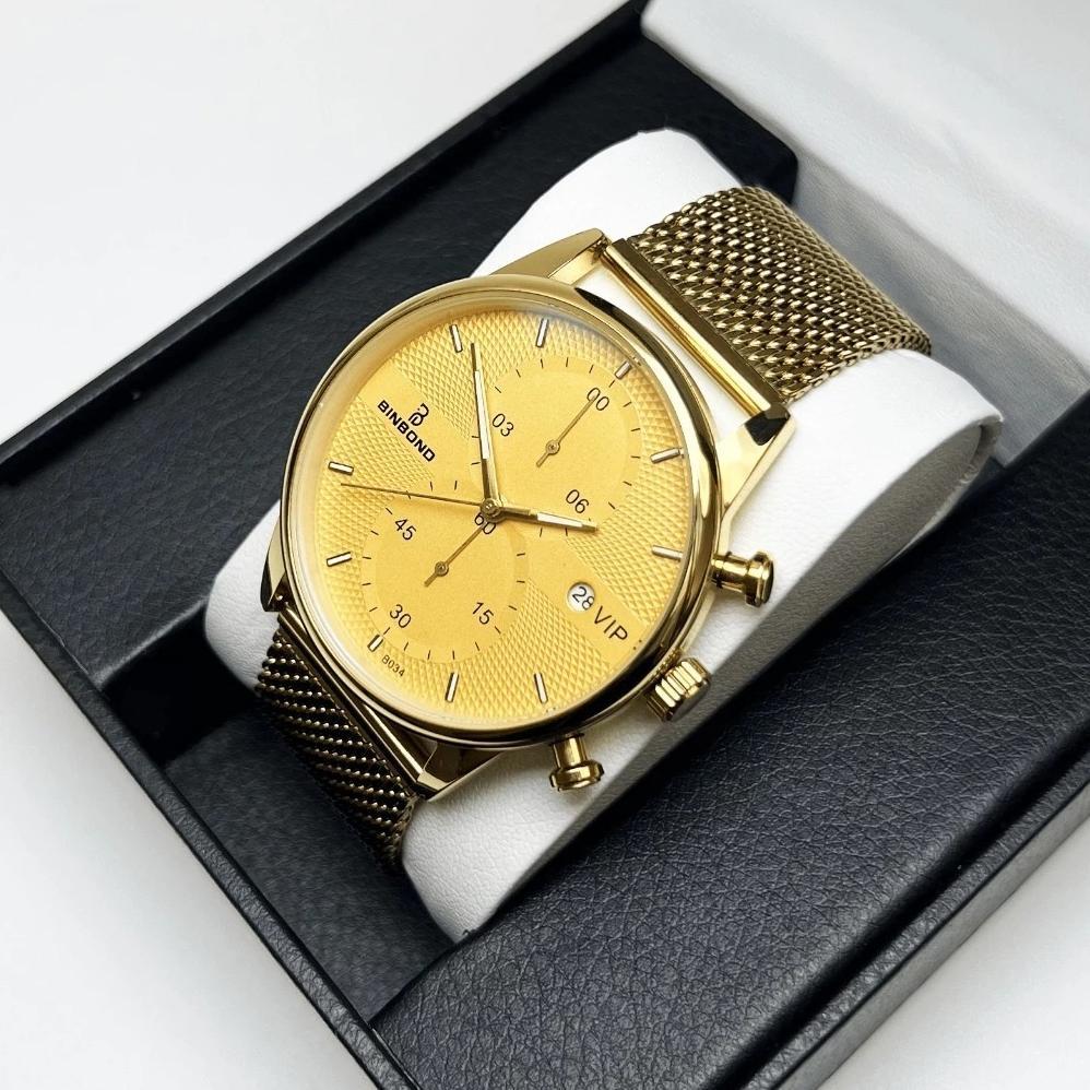 BINBOND B0158 Jam tangan Crono Aktif Rantai Pasir Anti Luntur Watches