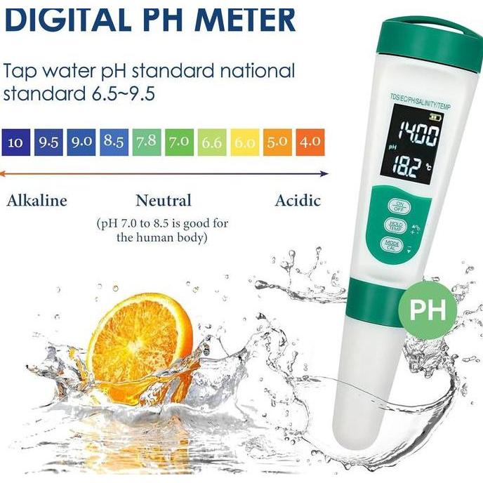 TERMURAH - DILATE PH Meter TDS Pengukur Salinitas Suhu Air Digital Pena PH Penguji Kualitas Air Peng