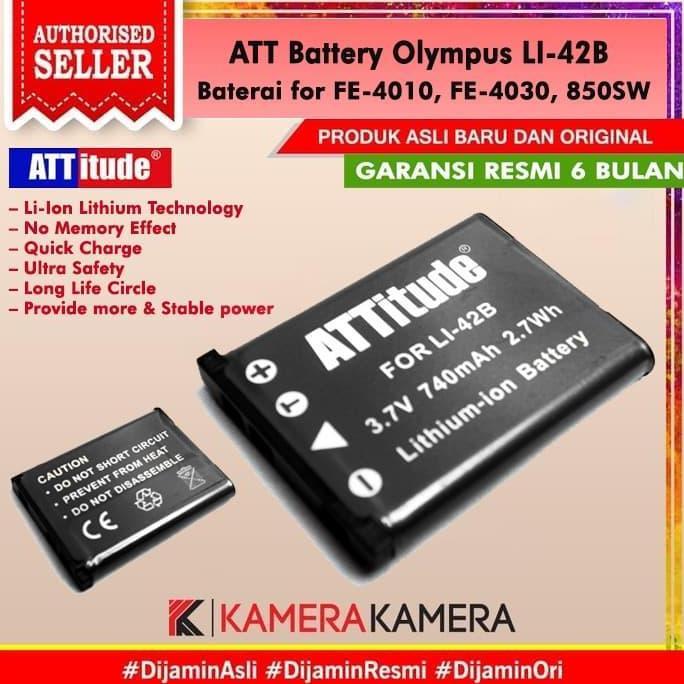 ATT Battery Olympus LI-42B Baterai Batere for FE-4010, FE-4030, 850SW