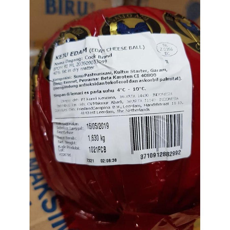 Runmilk- Keju Edam / Bola Ayam Emas 1.6 Kg Import Holland