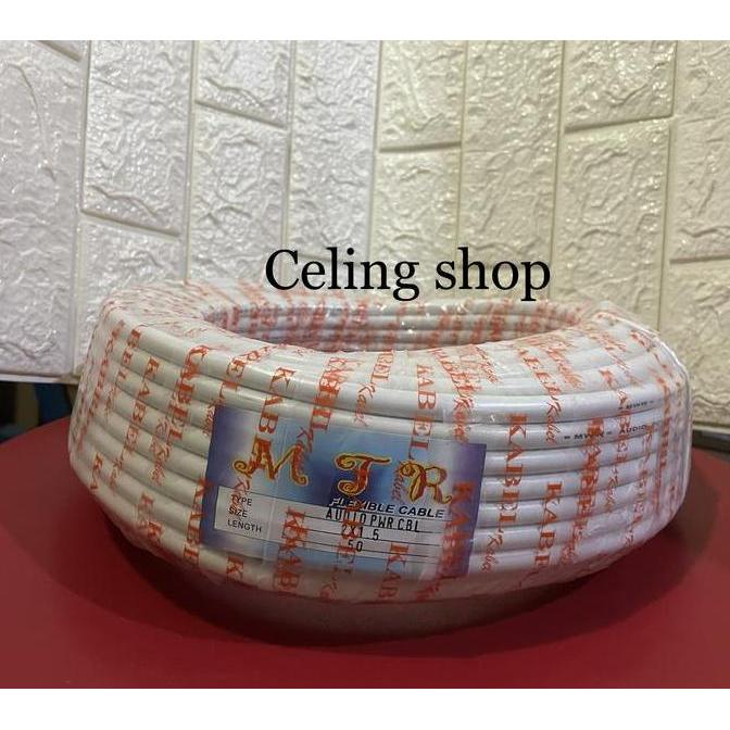 Promo Kabel Nym / Kabel Listrik Kawat Putih 2X1,5 ( 1 Roll ) Cod