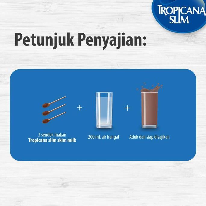 Runmilk- Tropicana Slim Skim Milk Plain 1Kg - Susu Turunkan Kolesterol