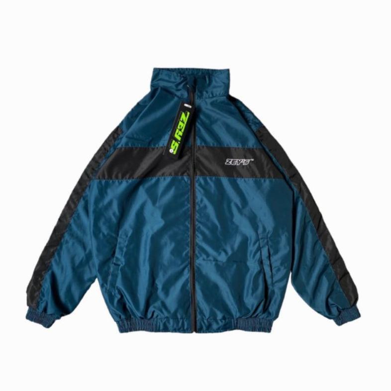 100% AMAN Jaket Tracktop Parasut Windbreakers Pria Wanita Unisex - Jaket Tracksuite Parasut Running 