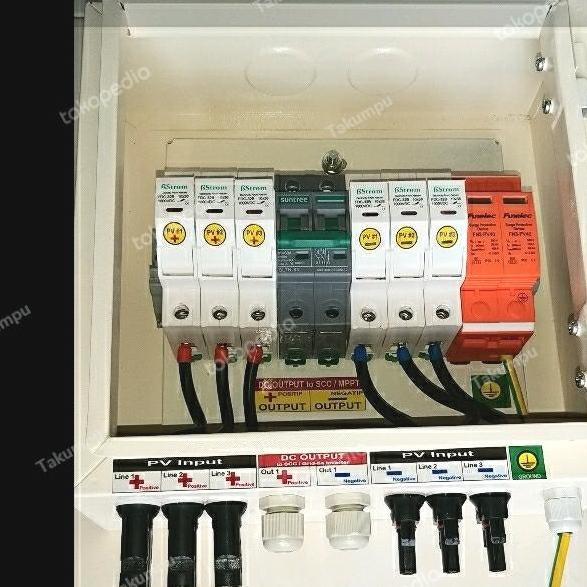 PV Combiner Box 3(6) in 1 Out - Kotak instalasi kabel Sistem PLTS