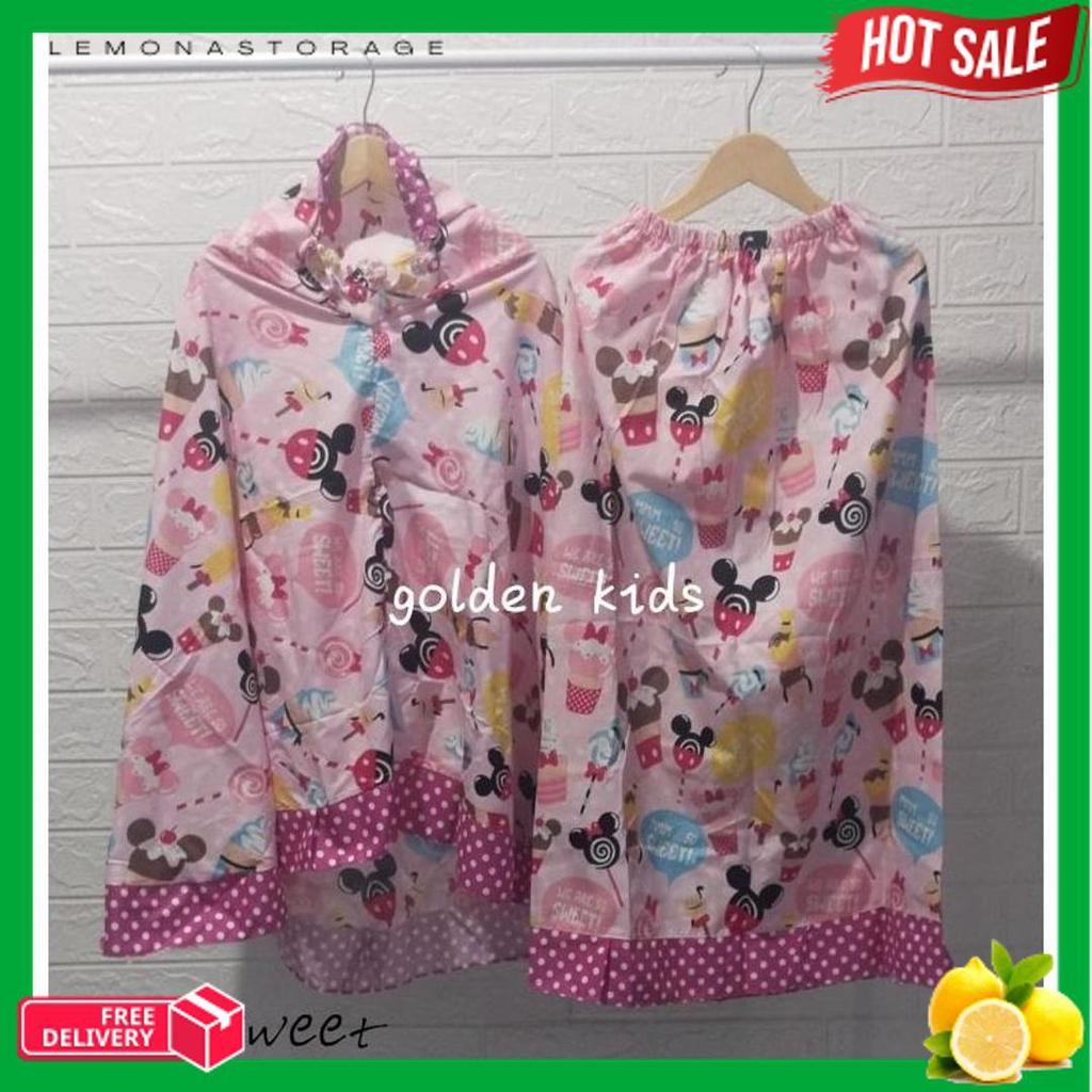 Diskon Lebaran Mukenah Anak Karakter Usia 3 - 12 Tahun Katun Claudia