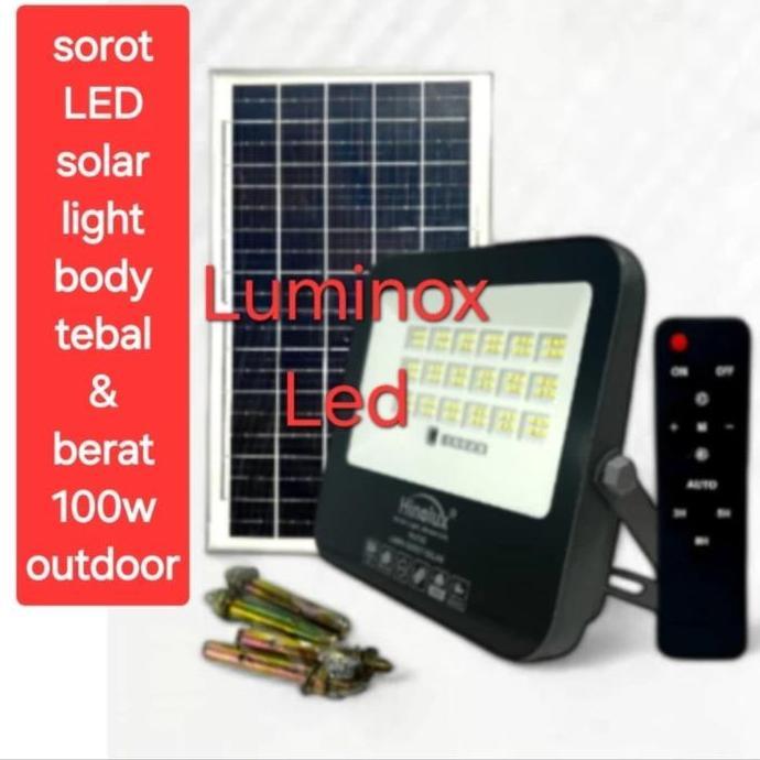 sorot led solar panel surya 100watt 100w tembak flood light 100 watt