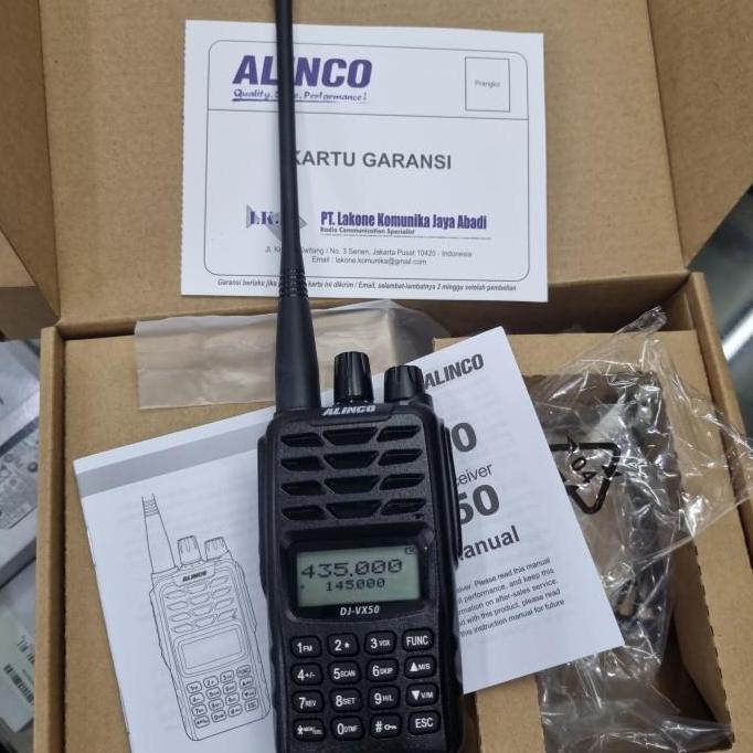Alinco DJ-VX50 HT DualBand Waterproof Garansi Ori ALTERNATI DJ-W58 DuaBand DJ VX50 ALINCO