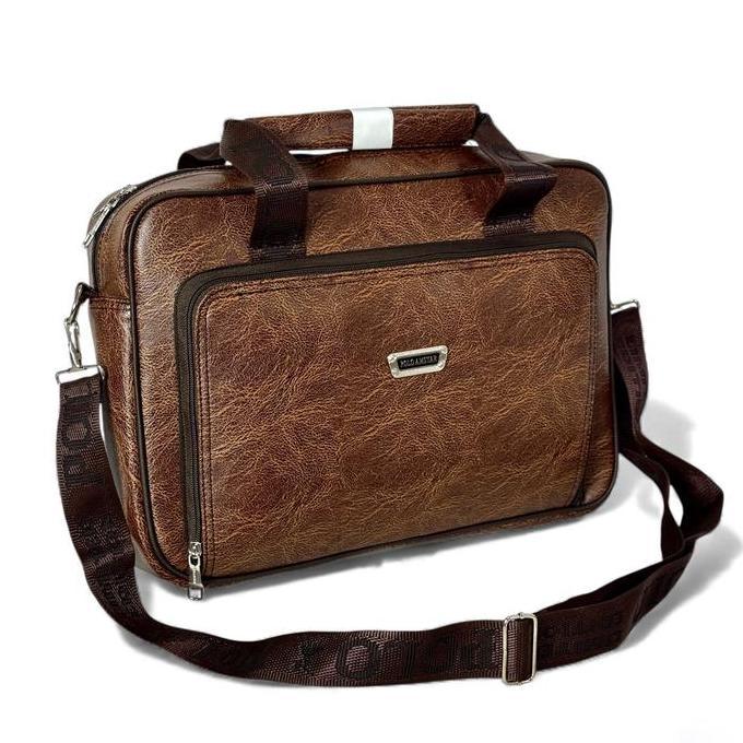 Tas Selempang Tas Laptop Kulit PU 14inch Pria