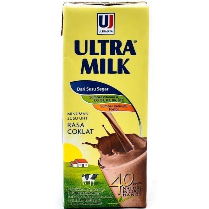 Runmilk- Susu Ultra 200Ml Cokelat. 1 Dus Isi 24 Pcs. Grosir Murah