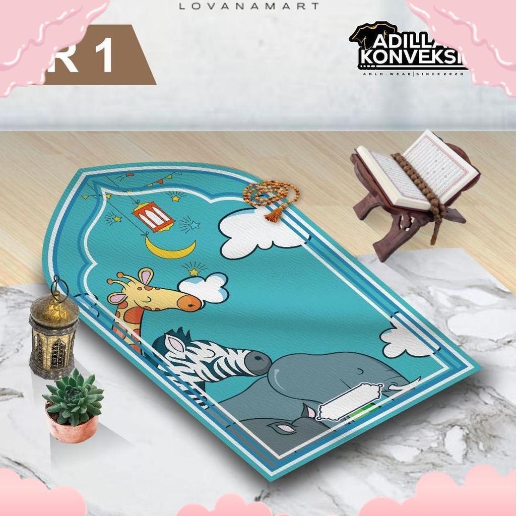Diskon Lebaran Sajadah Anak Custom Nama Berkarakter Lucu Untuk Travel Atau Souvenir