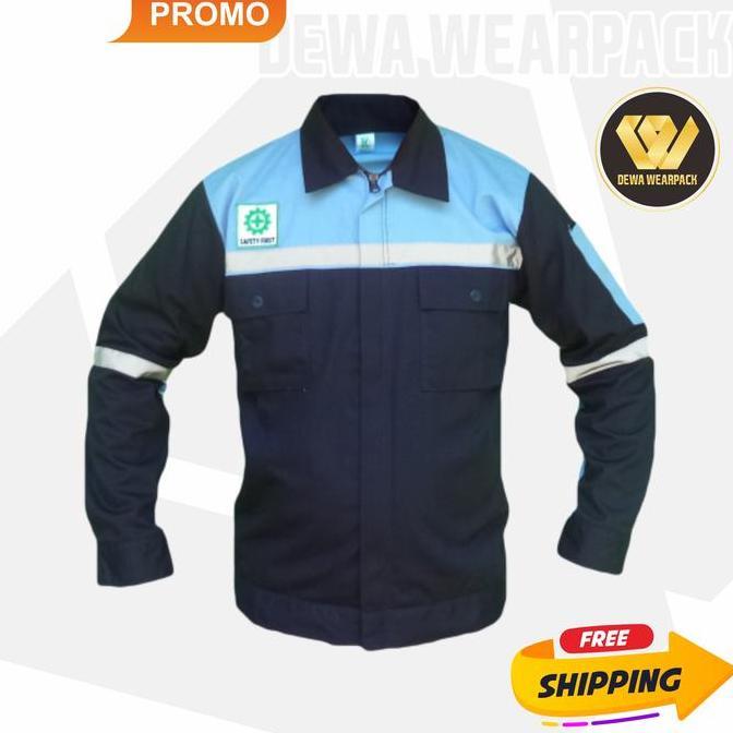 WEARPACK SAFETY BAJU BENGKEL ATASAN WARNA DONGKER TOSCA