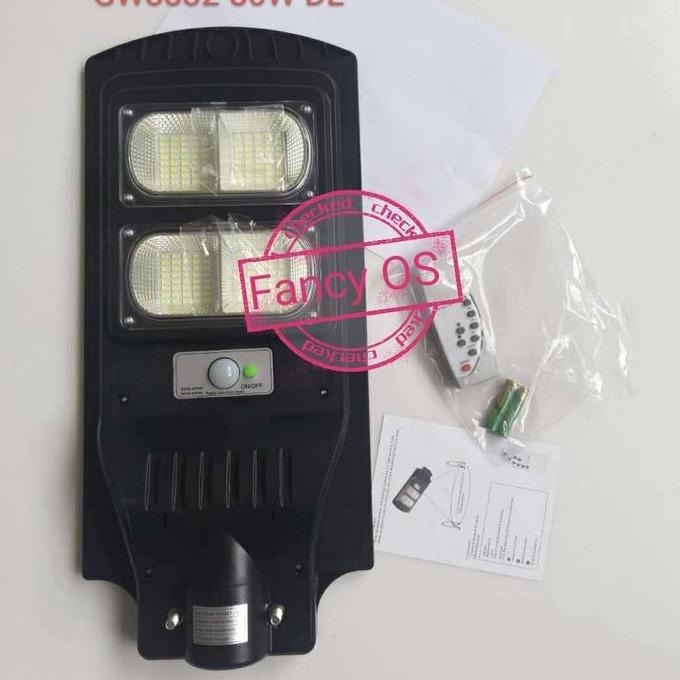 LAMPU JALAN LED PJU SOLAR PANEL TENAGA SURYA 80W 80WATT REMOTE