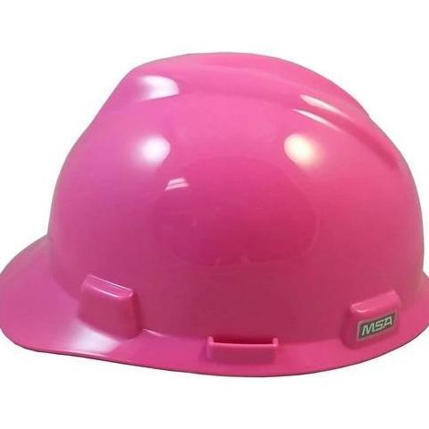 Helm Safety MSA Full Set / Helm Kerja Proyek Warna Pink - SNI