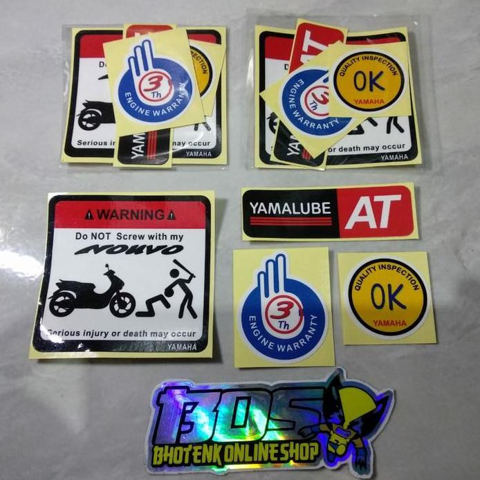 Stiker Warning Yamaha Nouvo