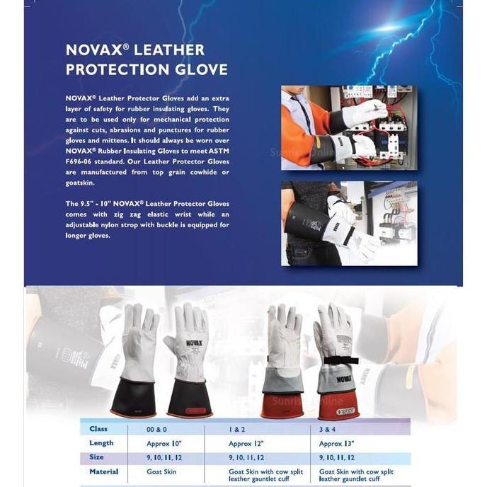 NOVAX PROTECTION GLOVES (LEATHER PROTECTOR) TANPA TALI HITAM