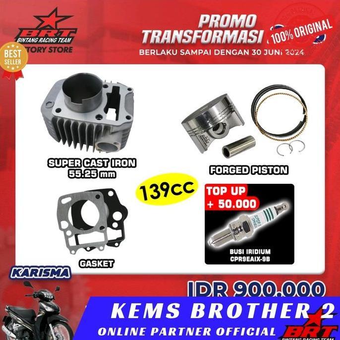 MARTEKNO BLOK BRT SUPRA X 125 DAN KHARISMA ORIGINAL BRT