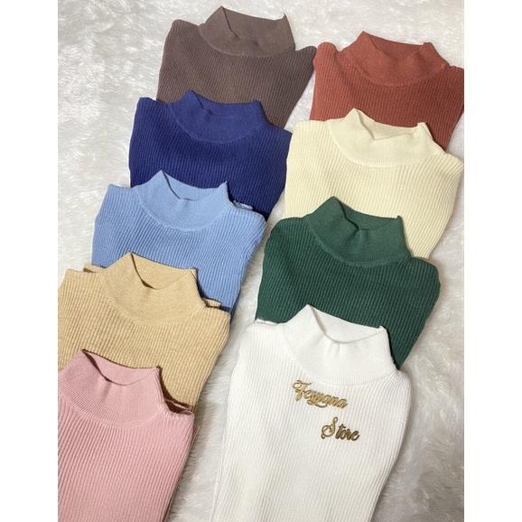 Atasan Rajut Wanita (Kerah ) Baju Rajut Wanita Kaos Import Wanita Lengan Panjang / Manset Baju Origi