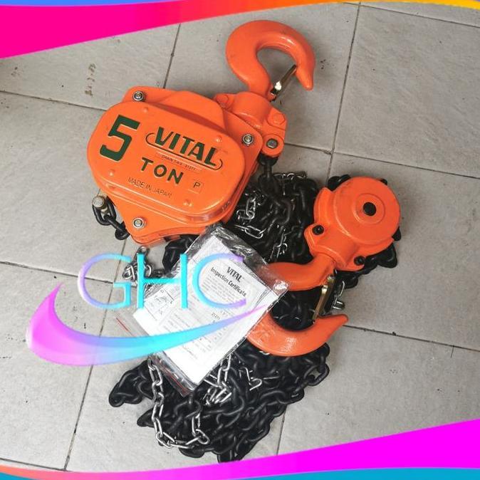 QURYGHANZ Chain Block 5 Ton 3 Meter Vital Japan Takel keteran 5 Ton 3 Meter