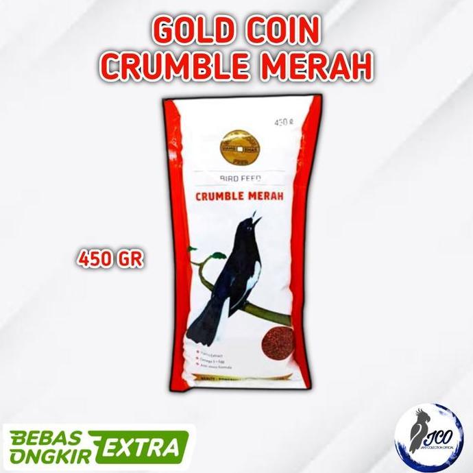 GOLD COIN CRUMBLE MERAH PAKAN BURUNG MURAI BURUNG KACER GOLD COIN murah