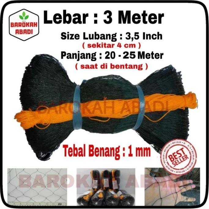 Jaring Kandang Ayam Lebar 3 Meter x 25 Meter Jaring Pagar Ayam Jaring Pagar Tanaman Lebar 3 Meter