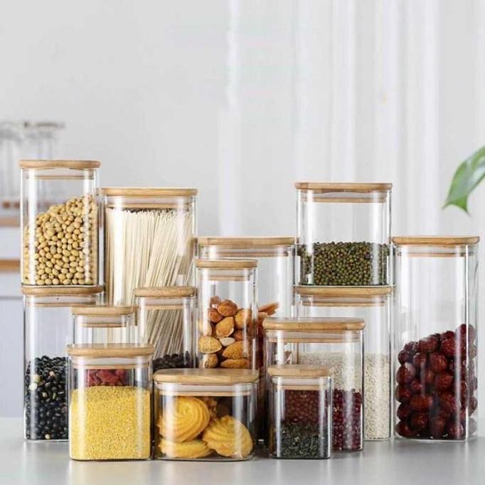 Toples Kaca Penyimpanan Makanan Glass Storage Jar - HC1019