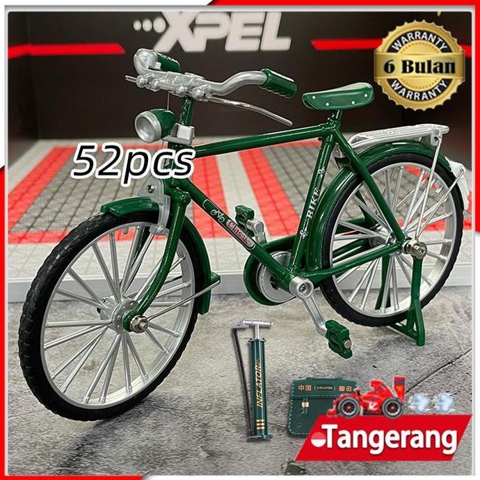 QARACK Mainan Diecast Sepeda Gunung Miniatur Die-cast / DIY Sepeda