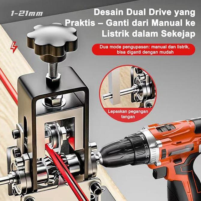 MIDEOFU Mesin Pengupas Kabel Mesin stripping kabel Manual/Bor Listrik Alat Pengupas Mesin Pengupas K