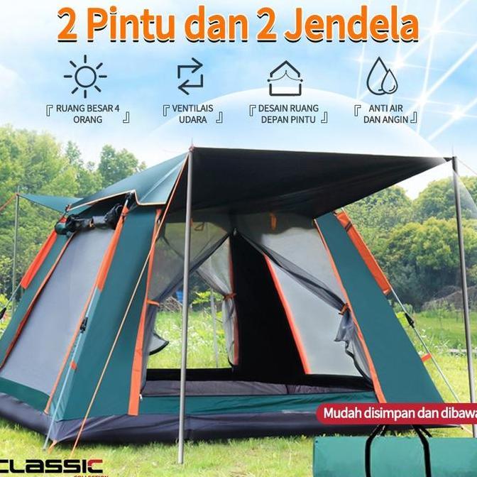 MIDEOFU Tenda Camping Kapasitas 4-6 Orang Tenda Gunung Tenda Otomatis