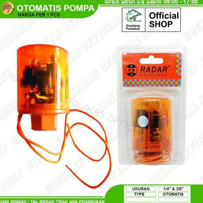 TERBARU OTOMATIS POMPA AIR RADAR UKURAN 1/4" 3/8" ORIGINAL OTOMATIS MESIN AIR