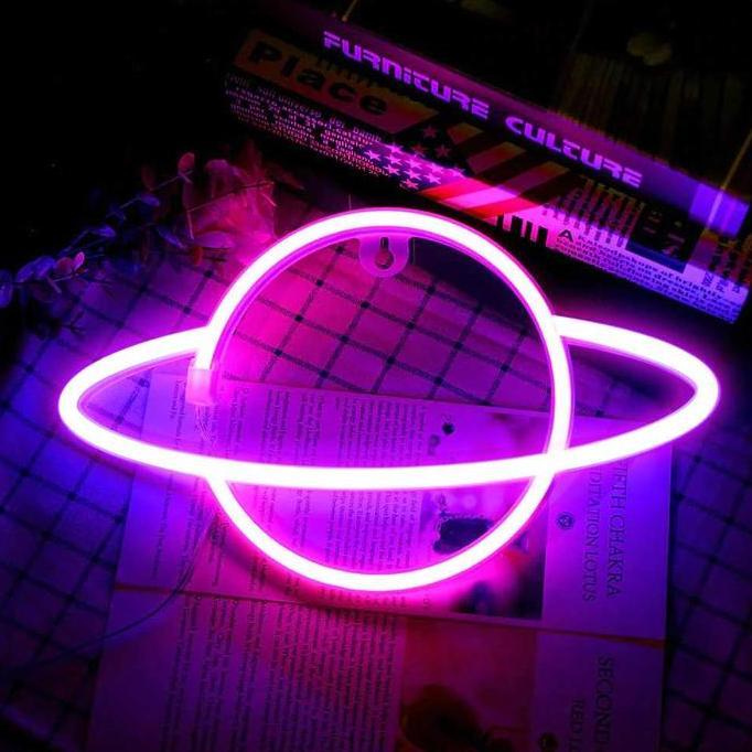 RAFENU Lampu Hias dinding LED Neon karakter bentuk Flex batre dan USB Power 1W - M04