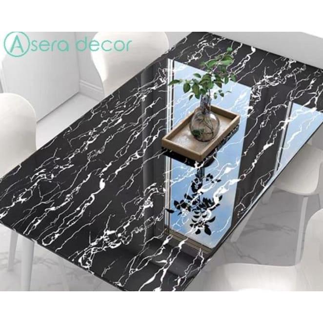 Sticker Marmer Pelapis Furniture Sticker Dinding PVC Interior Film