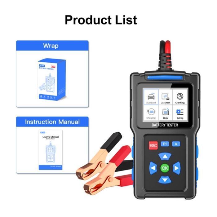 Battery Tester Digital Print Te St Aki Detektor Baterai Multi Language Original Dan Terpercaya
