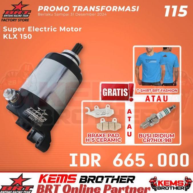 Dinamo Starter Brt Klx Boreup 300 Cc Ready