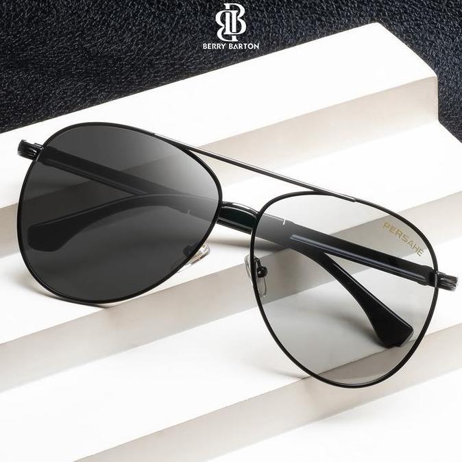 HARGA SAHABAT - Berrybarton Kacamata Aviator Lensa Photocromic Fashion Pria Wanita Model Pilot Eyewe