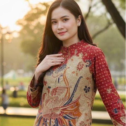 Batik Solo Trendy - Blouse A3 Wanita Batik Katun Halus Lapis Furing Baju Kerja Nyaman Dress Panjang 