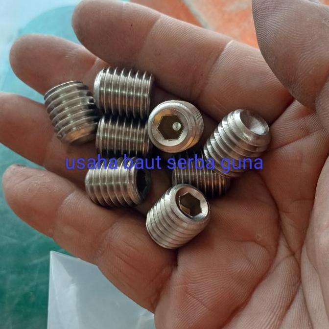 baut L tanam stenlis 316 M 10x15 pitch 1,5 kunci L 5.set screw/ imbus