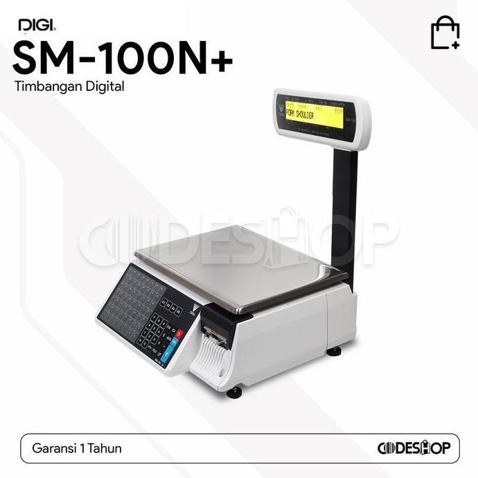 Timbangan Digital DIGI SM100N Plus Cetak Label Bare SM 100 N Timbang Buah Sayur SM 100N