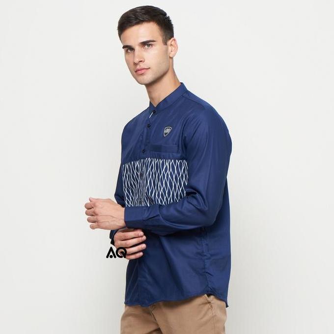 Baju Koko Pria Lengan Panjang Motif Batik Nakula AL QORNI