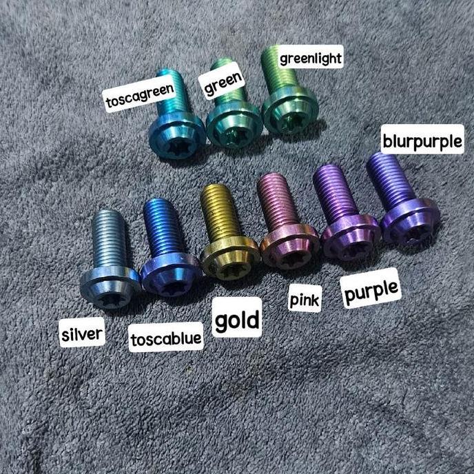 Baut Titanium Bracket Breket Kaliper Mio Smile Soul Fino Nouvo Rxking Jupiter Fizr (2Biji)