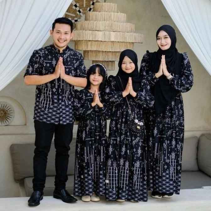 Baju Sarimbit Couple Keluarga Silk Premium Modern Baju Muslim Couple Pasangan Keluarga Gamis Koko Ib