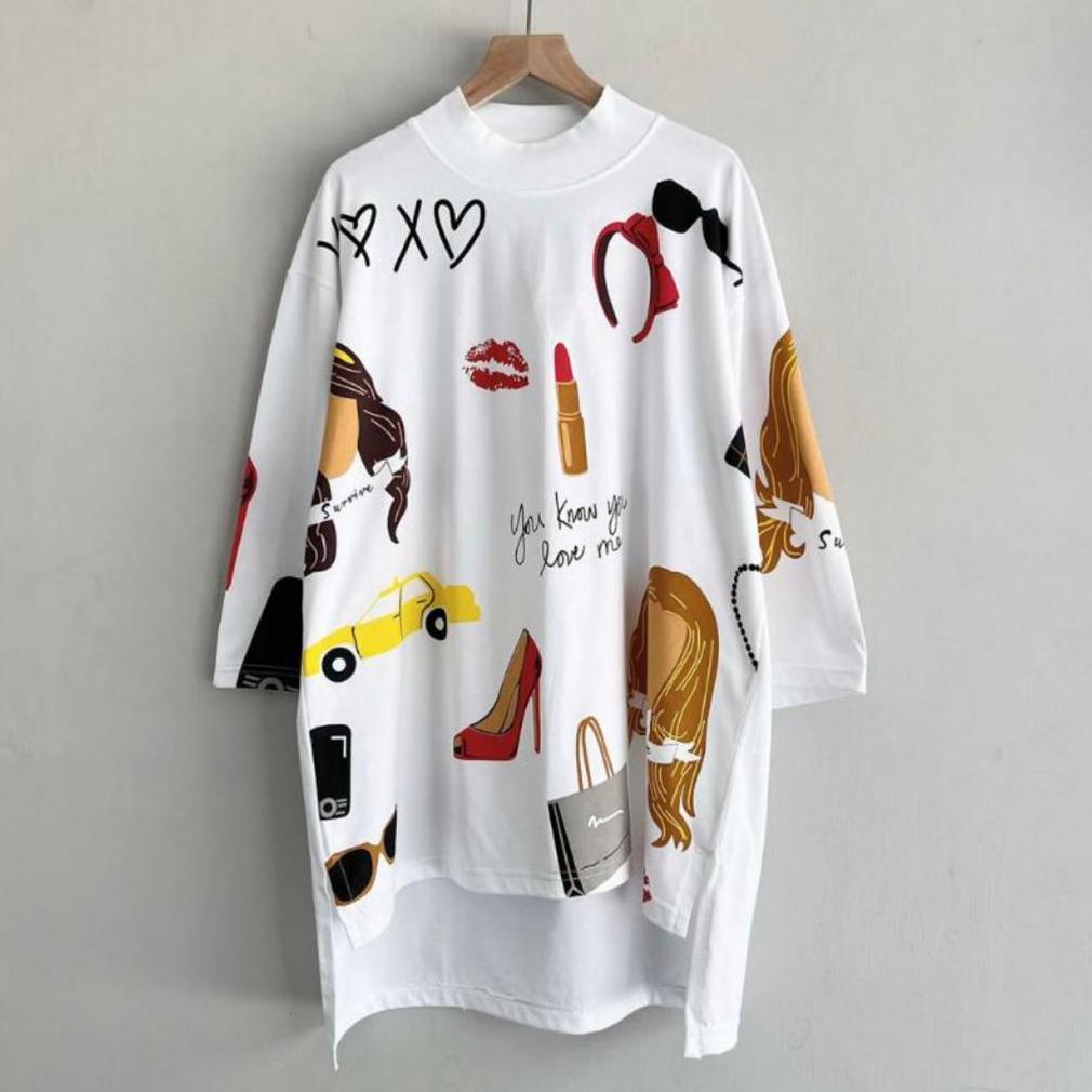 Tunik Oversize Atasan Wanita - Kaos Atasan Wanita Terlaris Original