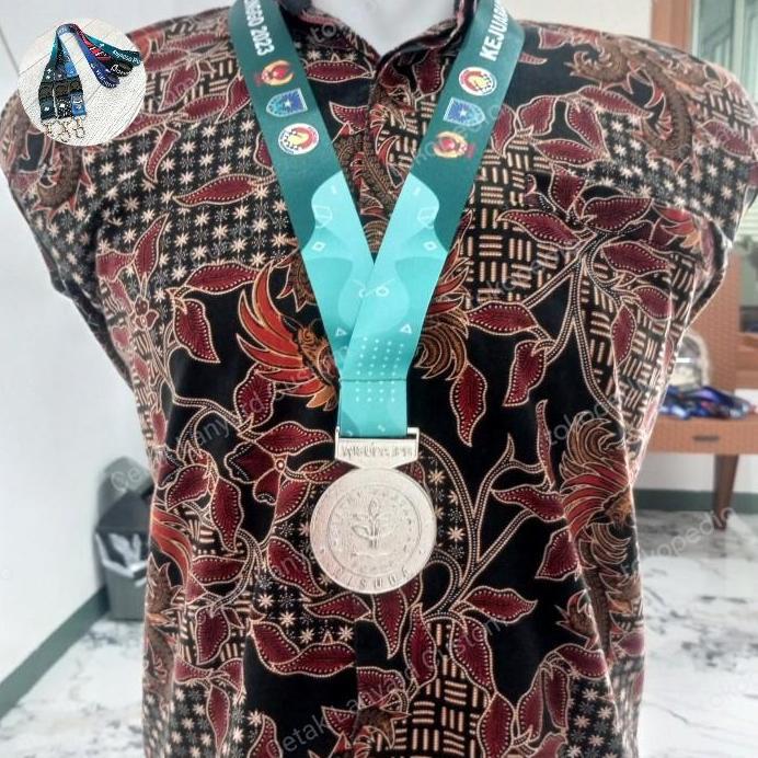 TALI LANYARD MEDALI CUSTOM 2,5CM - 3CM CETAK 2 SISI | Proses Cepat