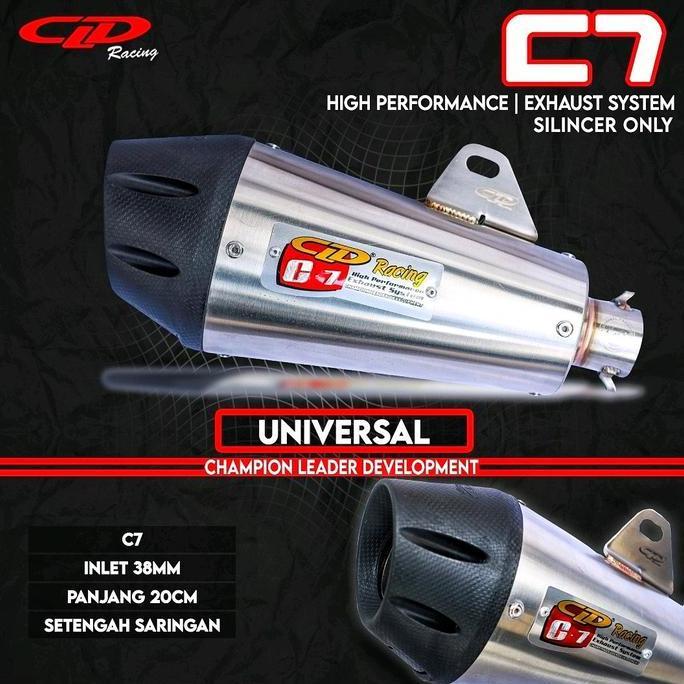 Promo Silencer Only Knalpot Cld Racing Type C7 Inlet 38 Mm / 50 Mm
