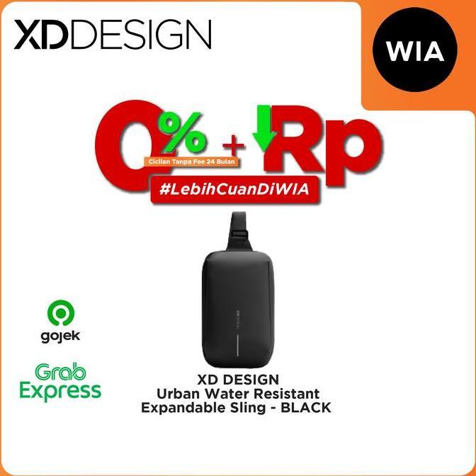FLASH SALE - WIA XD Design Urban Water Resistant Expandable Sling Bag Tas Selempang Shoulder Bag