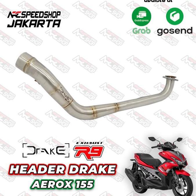 Murah Header Knalpot R9 Drake Yamaha Aerox 155 Old Leher Knalpot R9