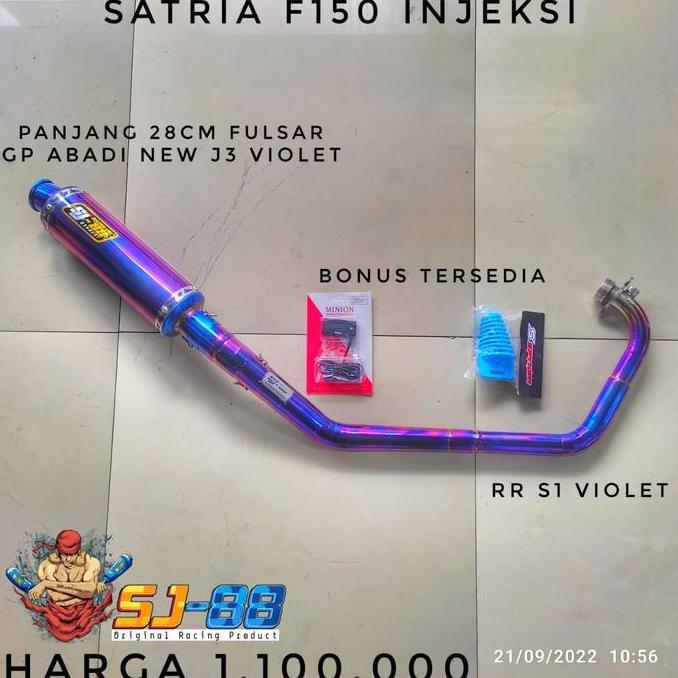 Murah Knalpot Sj88 Motor Mesin Satria Fu Injeksi Header Rr S1 Violet Underbone Motorcycle