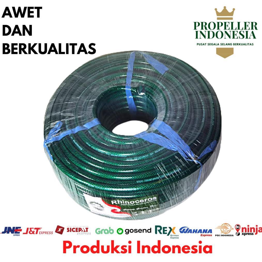 Selang Air Benang Hijau Rhinoceros 5/8 50Meter Selang Air Taman Selang Air Elastis