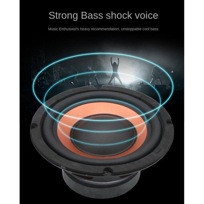 Promo Speaker 8 Inch 80 W Hifi Subwoofer Bass Karet Besar Mobil Car Speaker Aktif