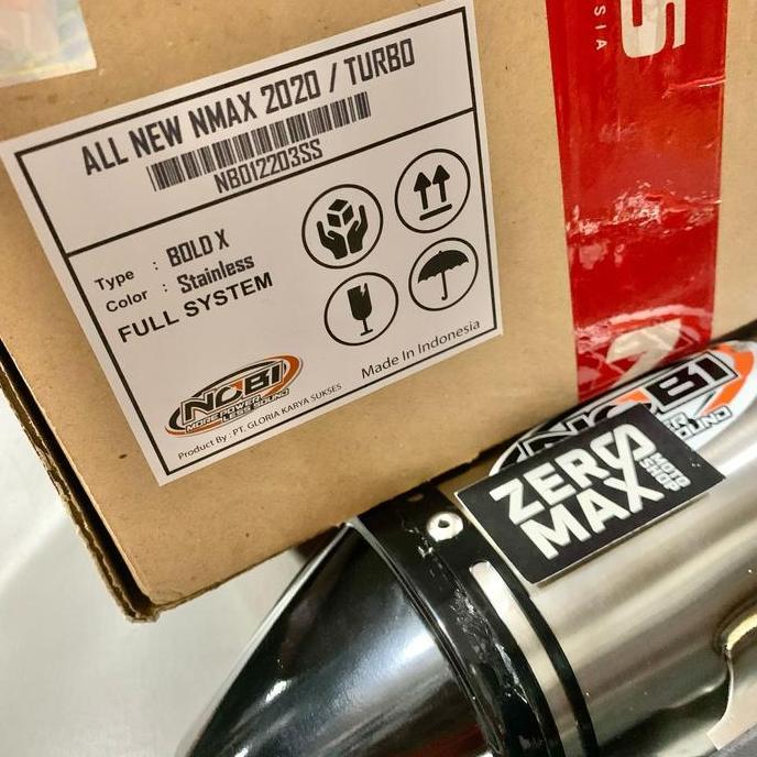 Sale Knalpot Standar Racing Nobi Nob1 Bold X Stainless All New Nmax 2020-2024 All New Aerox 155 Conn