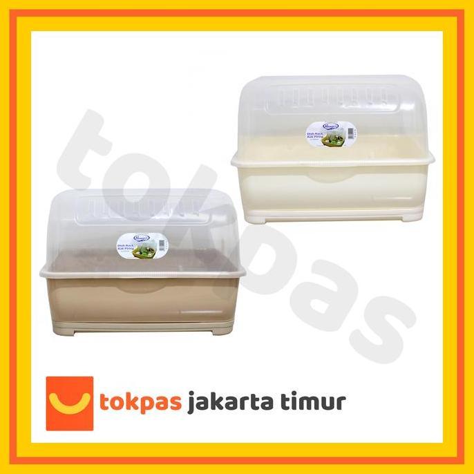 Rak Piring + Tutup Orlona Haii 4950 Plastik Cream Putih